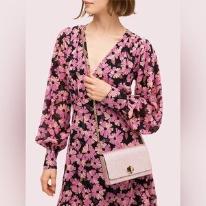 Kate Spade Nicola Shimmer twist lock chain wallet